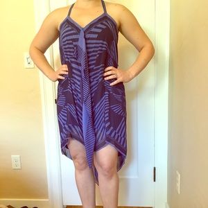 BCBGMAXARIA blue asymmetrical dress